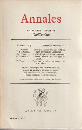 Annales economies sociétés - annales,