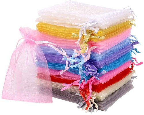 100 cadeau sachets avec rubans - 100,