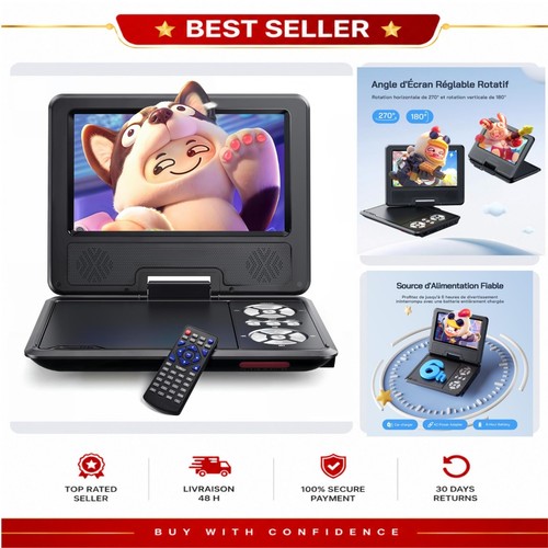 Lecteur dvd portable wolfang - dvd,