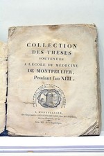 LIVRE ANCIEN MEDECINE THESES