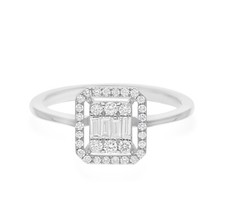 Bague En Diamant En Or Blanc