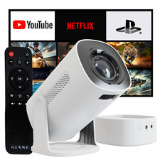 Projecteur Portable  HD Wi-Fi Bluetooth Android 11  avec Batterie Supplémentaire