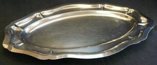 Plat de service inox ovale – 40 x 26,5 cm – Ref 4624C