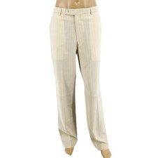 Pantalon De Costume Rayé Beige Pour Homme Pierre Cardin Taille EU 46 UK/US 36