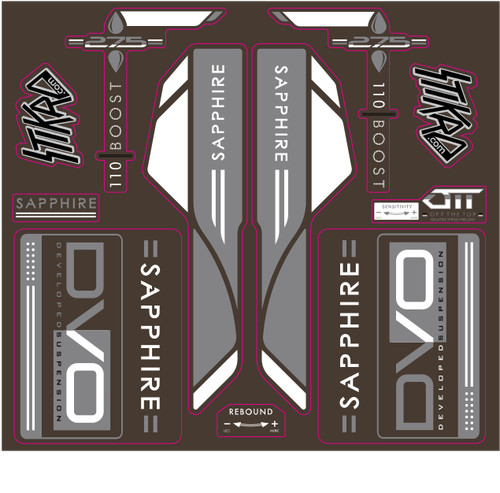 Kit autocollant fourche vtt - kit,