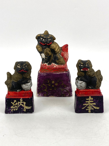 Lot statues japonaises de - 3,