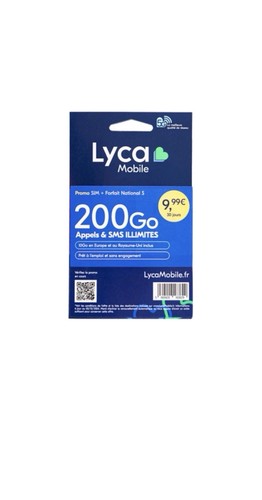 Lyca carte sim - lyca, prépayée