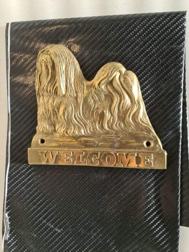 Lhasa apso plaque welcome - lhasa,