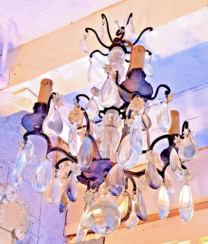 Lustre pampilles cristal - lustre, en