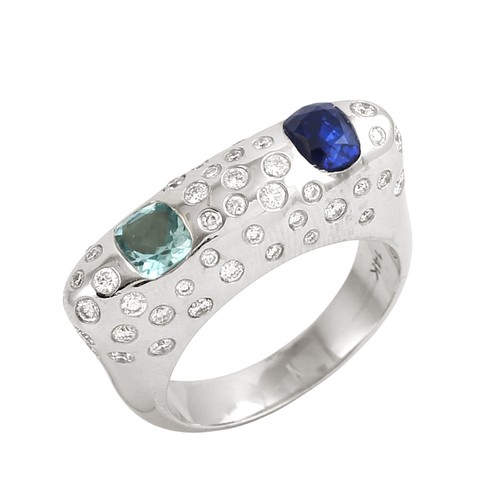 Bague blanc 14 carats - en, or