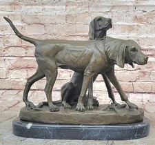 Vintage Bronze Chasse Chien