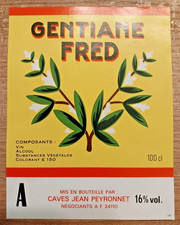 "Gentiane / superbe Etiquette- originale