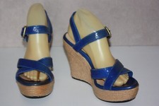 UGG Sandales Compensées Cuir Bleu Iris T 40 TBE