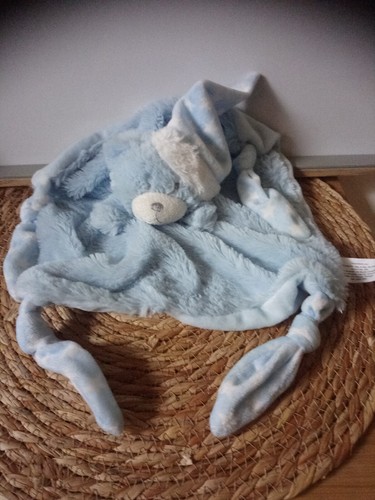 Doudou plat ours - , bleu