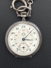 montre gousset Dollar En Argent Avec Chaînette 