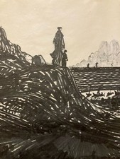 Beau Dessin  Encre 1996 Mere