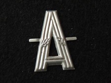 Ancienne Lettre A  Aluminium lettrage industrie imprimerie initial métal pochoir