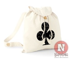 Clubs Sac à Dos Jouer Carte Plage Vacances École Collège Coton Bio Jour Sac