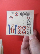 Décal 1225 pour maquette 1/72 FROG DEWOITINE D520c  années 60/70 complète