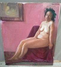 Tableau Ancien Huile Portrait