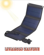 Mini Panneau Solaire Portable Et Pliable  Chargeur Solaire USB  20w