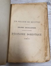 1880 Un Million De Recettes Grande Encyclopédie 2 Volume Livre Ancien Illustré