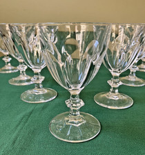 Lot de 7 verres eau cristal d'Arques /Modèle Rambouillet/H : 14 cm (Dernier Lot)