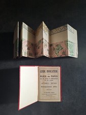 PLAN COMMODE DE PARIS circa 1900 par POULMAIRE NOUVEAU PARIS MONUMENTAL Leconte