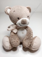 Peluche/Doudou Hochet Max Noa Tom Ours Marron Blanc Couronne Echarpe 20cm Nattou