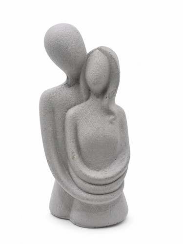 Statue couple enlacé pierre - couple,