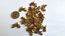 Lot de 15 Pendentif - Moto couleur or -
