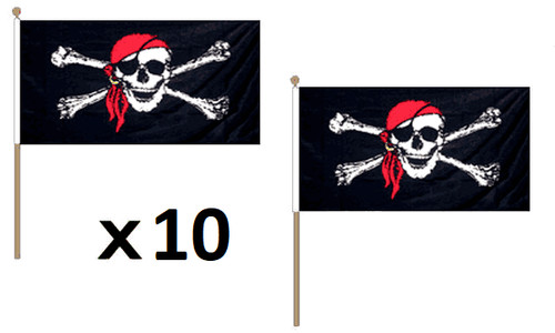 Drapeau pirate foulard rouge - drapeau,