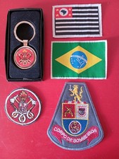 POMPIERS BRESILIENS " CORPO DE BOMBEIROS"  ENSEMBLE PATCH ET PORTE CLEFS