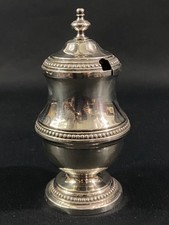 Moutardier en métal argenté