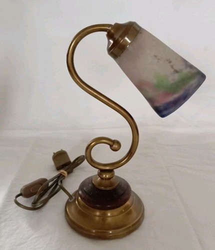 Ancienne lampe laiton - ancienne, tulipe