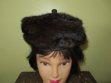 chapeau, toque, beret en fourrure de vison