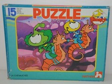 Ancien Puzzle SNORKY la chevauchée vintage France NATHAN 15 pc 80' 1985