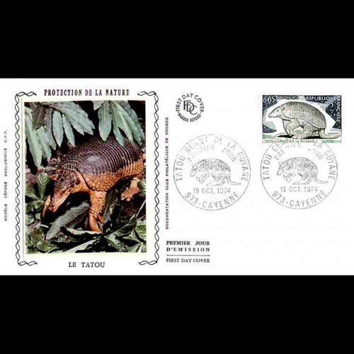 Fdc soie tatou - tatou, géant