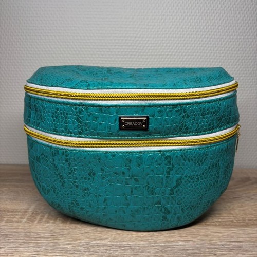 Sac banane femme vert effet