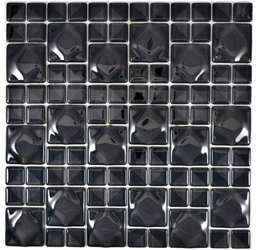 Pâte verre noir miroir - de,
