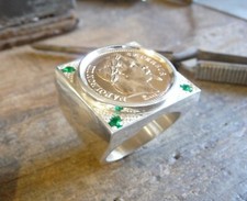 Chevalière argent carrée XXL