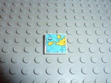 LEGO Tile 2x2 with Blue and