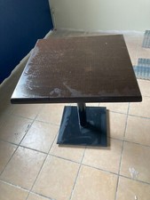 Table de bistrot MDF pied en acier - 76x70x70 cm Couleur laqué Noir