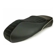 Selle Noire En Cuir Bord Blanc