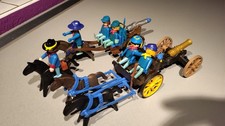 XN PLAYMOBIL CHARIOT CHARETTE PORTE TIRE CANON CAVALERIE SOLDAT NORDISTE custom