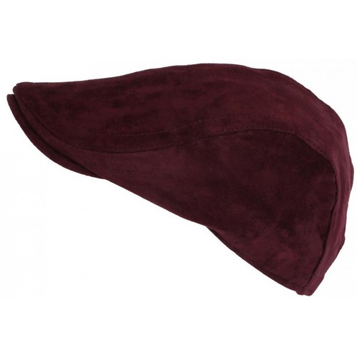 Casquette cuir rouge bordeaux - cuir,
