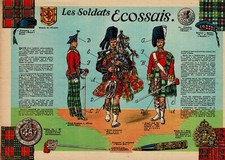 1961 DOCUMENT (ref CG 01)  UNIFORME SOLDATS ECOSSAIS par TAVARD
