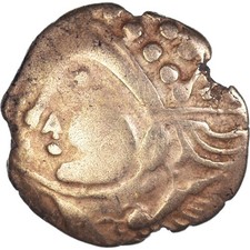 [#1021625] Aulerci Eburovices, Hemistater, 1st century BC, Electrum, VF