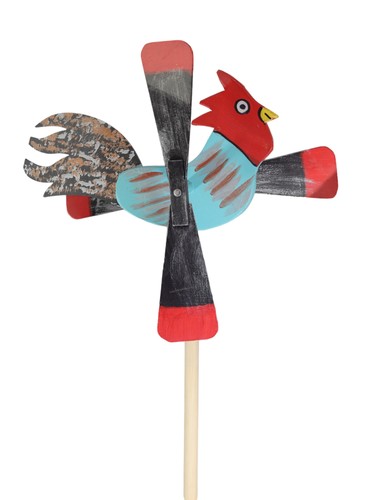 éolienne bois jardin coq - Éolienne,