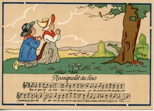 CPSM / POSTCARD FANTAISIE / M. BARRE & J. DAYEZ / ROSSIGNOLET DU BOIS